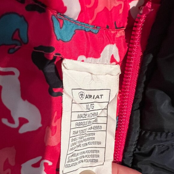 Ariat Emma Reversible Quilted Insulated Vest Youth XL Adult XS - Picture 5 of 5